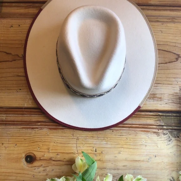 SALE! Wyeth wool rancher Wyeth Graham Rancher Flat Brim Wool Ribbon Bow Cowboy Hat  main image 2
